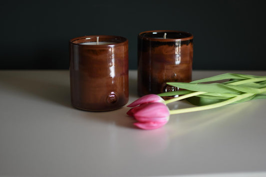 220ml Ceramic Candle BLACK/BROWN